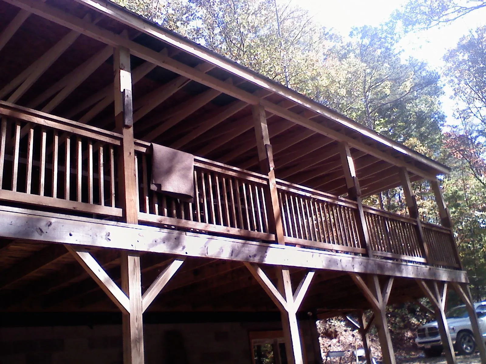 Timber framing under a new elevated porch and deck — Roof Leak Repair in Selah by Roofing Brothers